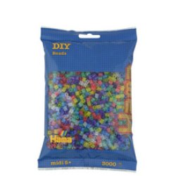 HAMA Perles à repasser "Mix Glitter", sachet de 6.000