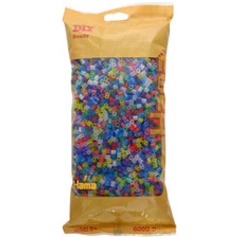 HAMA Perles à repasser "Mix Glitter", sachet de 6.000