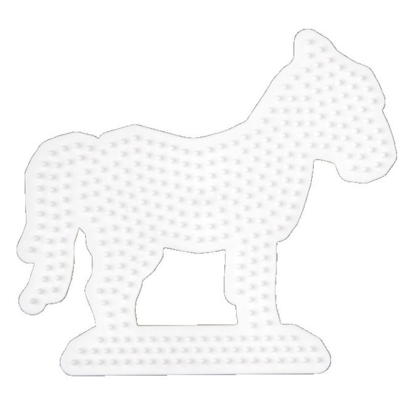 HAMA Plaque pour perles midi "cheval", blanc