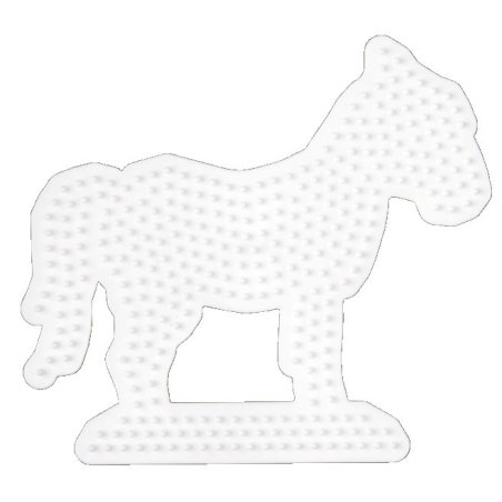 HAMA Plaque pour perles midi "cheval", blanc