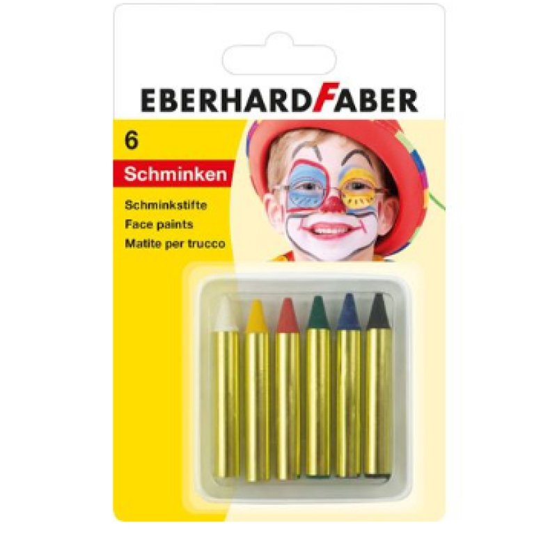 EBERHARD FABER Crayon de maquillage, court, 6 couleurs