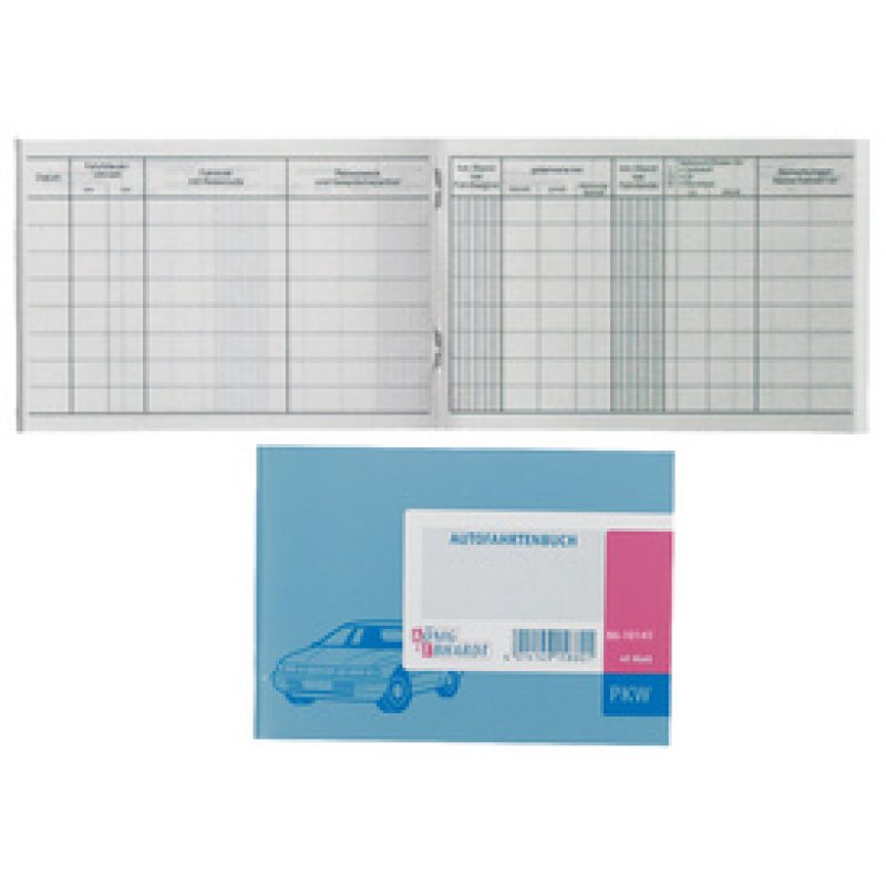 KÖNIG & EBHARDT Fahrtenbuch PKW, DIN A6, 40 Blatt