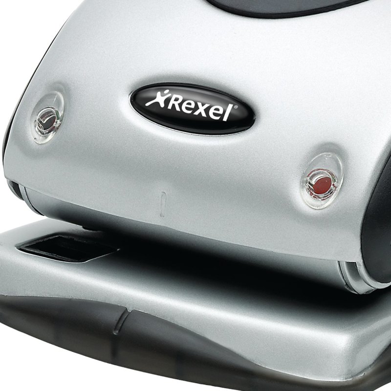 Rexel Precision 225 2 Hole Punch Silver/Black