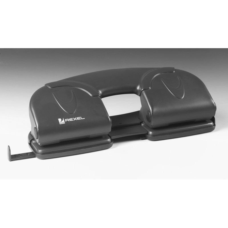 Rexel V412 4 Hole Punch Black