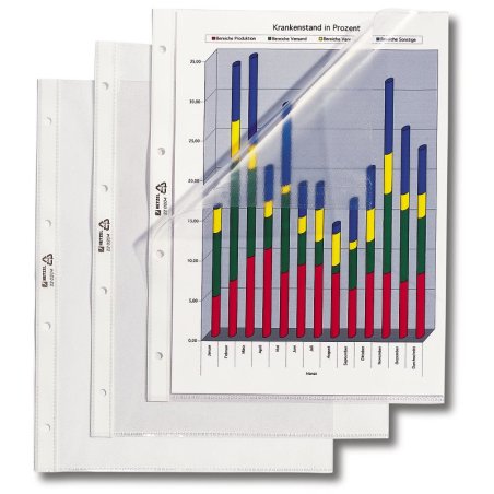 HETZEL Pochette perforée Standard, A4, en PVC, grainée