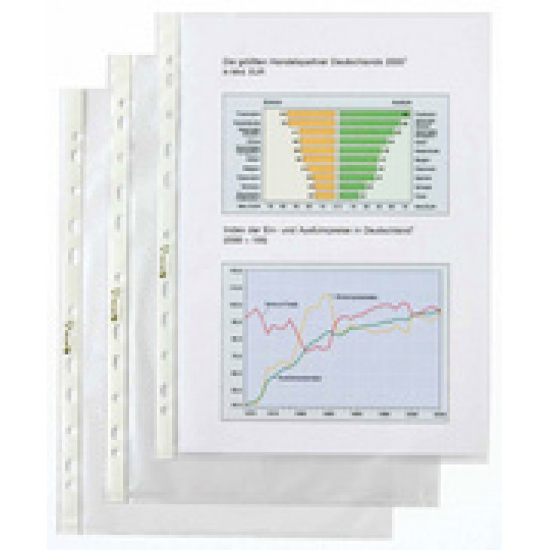 Rexel Pochettes grainées A5 ouverture haut, transparent (100)