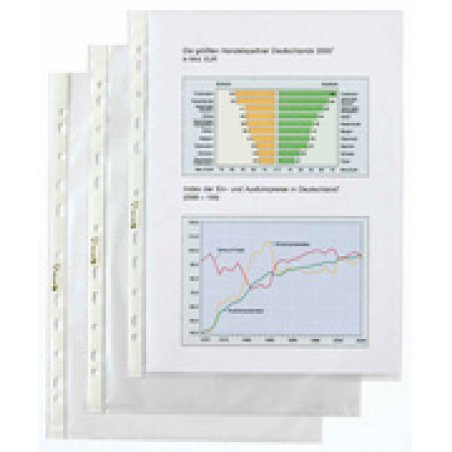 Rexel Pochettes grainées A5 ouverture haut, transparent (100)