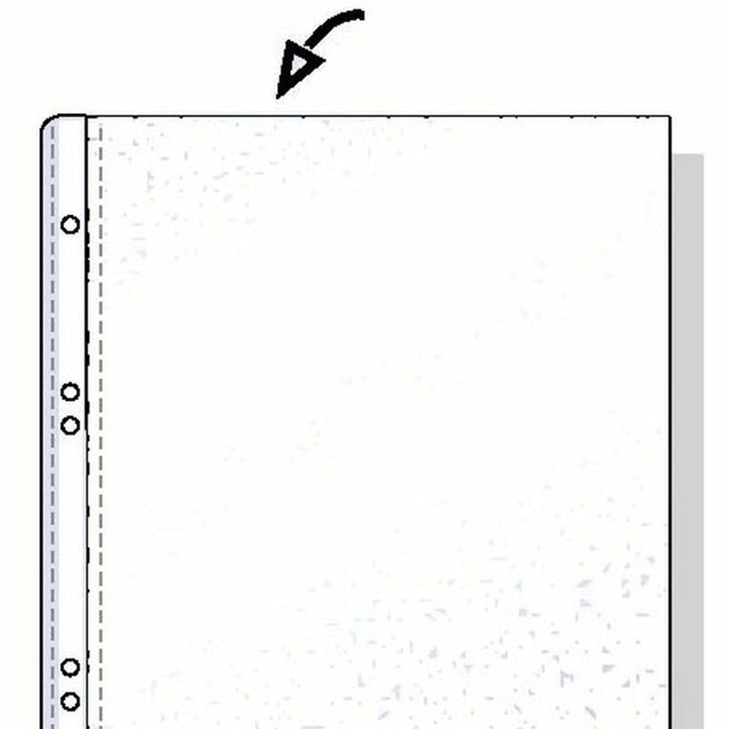 Rexel A6 PP POCKET 80 MICRON TOP OPEN EMBOSSED