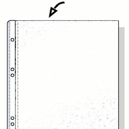 Rexel A6 PP POCKET 80 MICRON TOP OPEN EMBOSSED