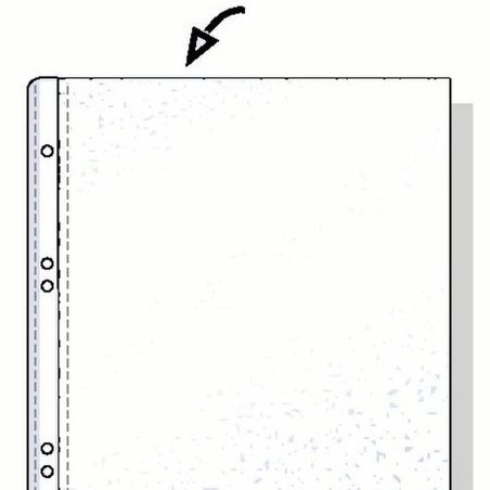 Rexel Pochette grainée A6 ouverture haut, transparent (50)