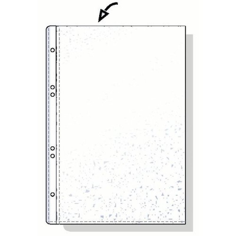 HETZEL Pochette perforée Economic, A6, PP, grainée, 0,075 mm