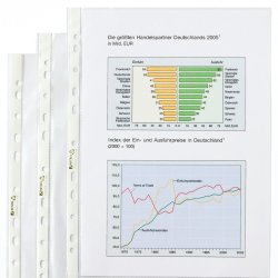 Rexel Pochettes A4 ouverture haut, transparent (100)