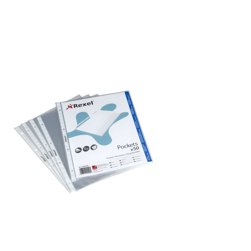 Rexel Pochette perforée standard, A4, pp, transparente