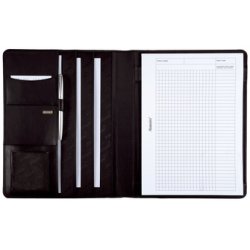 Alassio Conférencier "CREMONA", A4, cuir nappa, noir