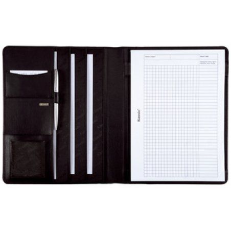 Alassio Conférencier "CREMONA", A4, cuir nappa, noir