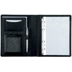 Alassio Serviette classeur "BENACO", A5, cuir nappa, noir