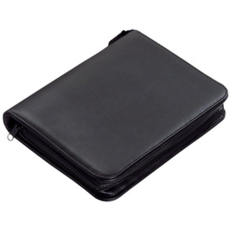 Alassio Serviette classeur "LUINO", A5, similicuir, noir