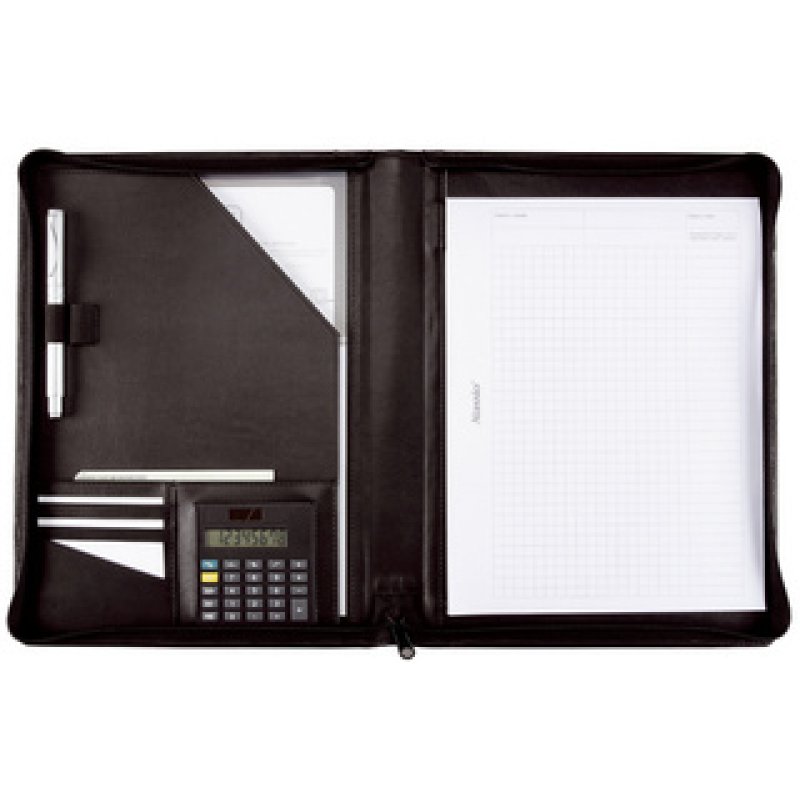 Alassio Conférencier "CATANA", A4, cuir nappa, noir