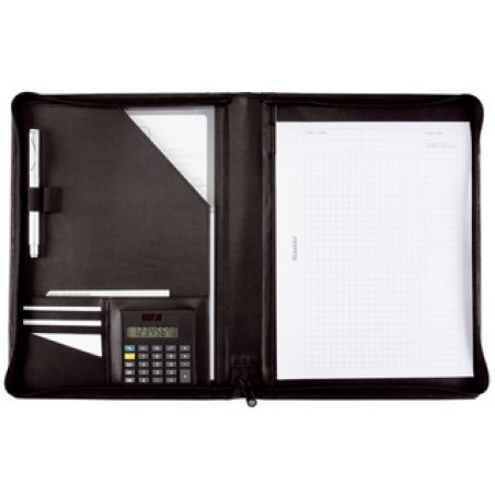 Alassio Conférencier "CATANA", A4, cuir nappa, noir