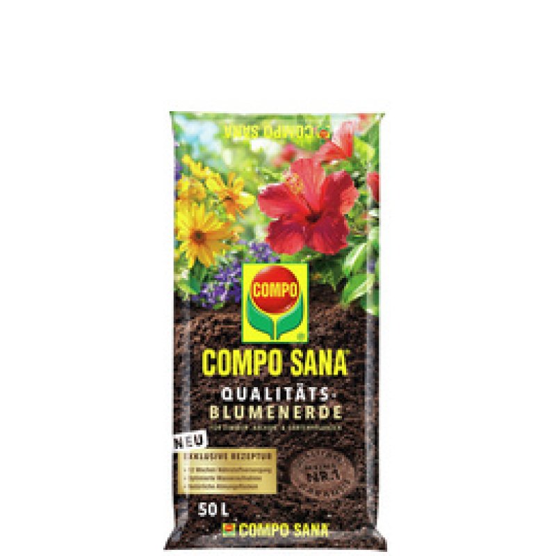 COMPO SANA Terreau de rempotage de qualité pour fleurs, 50 l