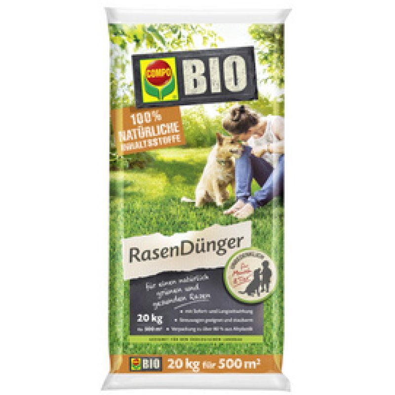COMPO BIO Rasendünger, 3 kg für 75 qm