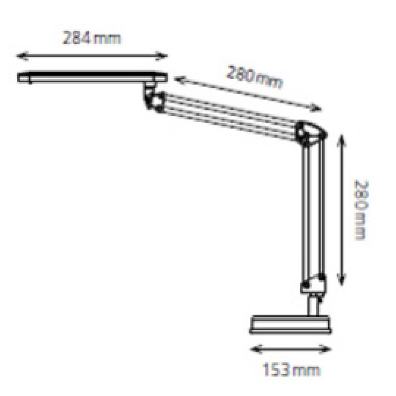Hansa Lampe de bureau à LED 4 Stars, avec pince, argent