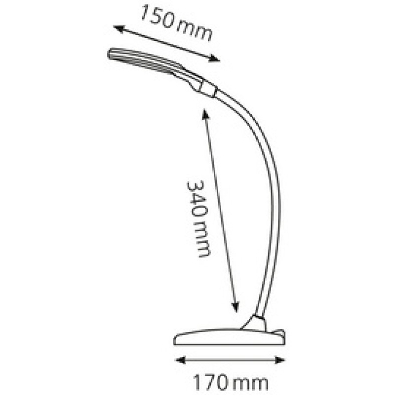 Hansa Lampe de bureau à LED Twist, argent