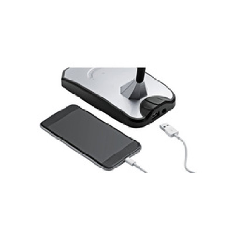 Hansa Lampe de bureau à LED Twist, argent