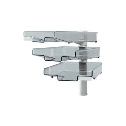Hansa 41-5033.002 étagères Etagère d'angle Support de fixation Gris, Transparent