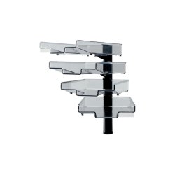 Hansa 41-5034.004 étagères Etagère d'angle Support de fixation Noir, Transparent