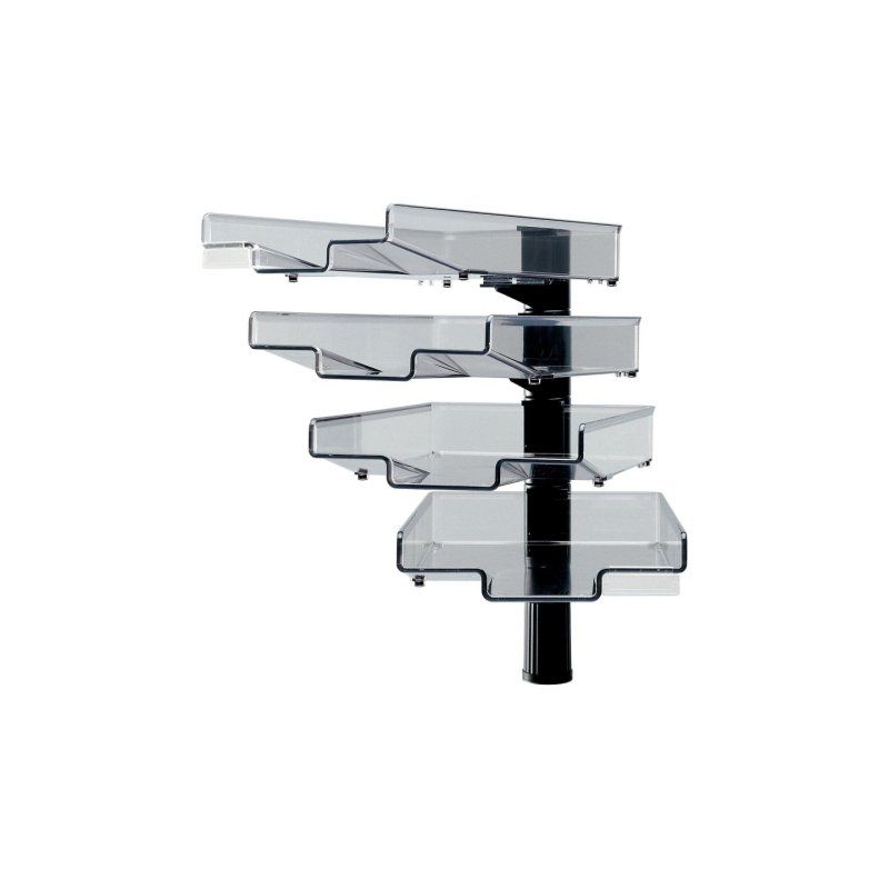 Hansa 41-5034.004 étagères Etagère d'angle Support de fixation Noir, Transparent