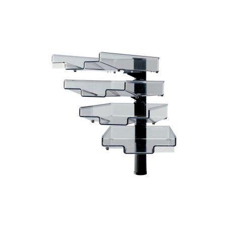 Hansa 41-5034.004 étagères Etagère d'angle Support de fixation Noir, Transparent