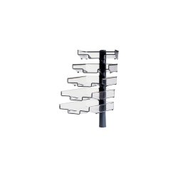 Hansa 41-5035.004 shelve Corner shelf Hanging mount Black, Transparent