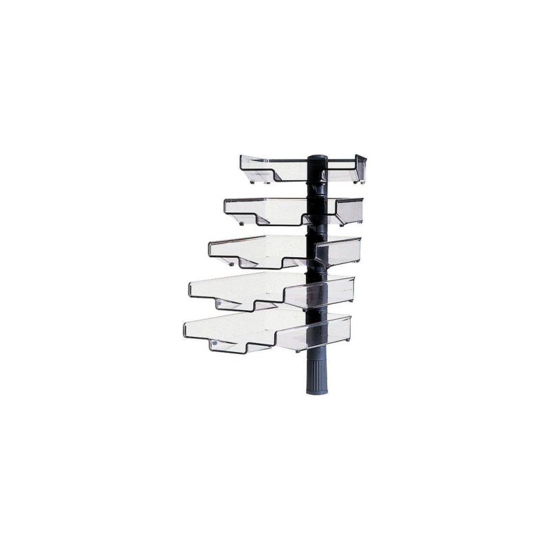 Hansa 41-5035.004 étagères Etagère d'angle Support de fixation Noir, Transparent