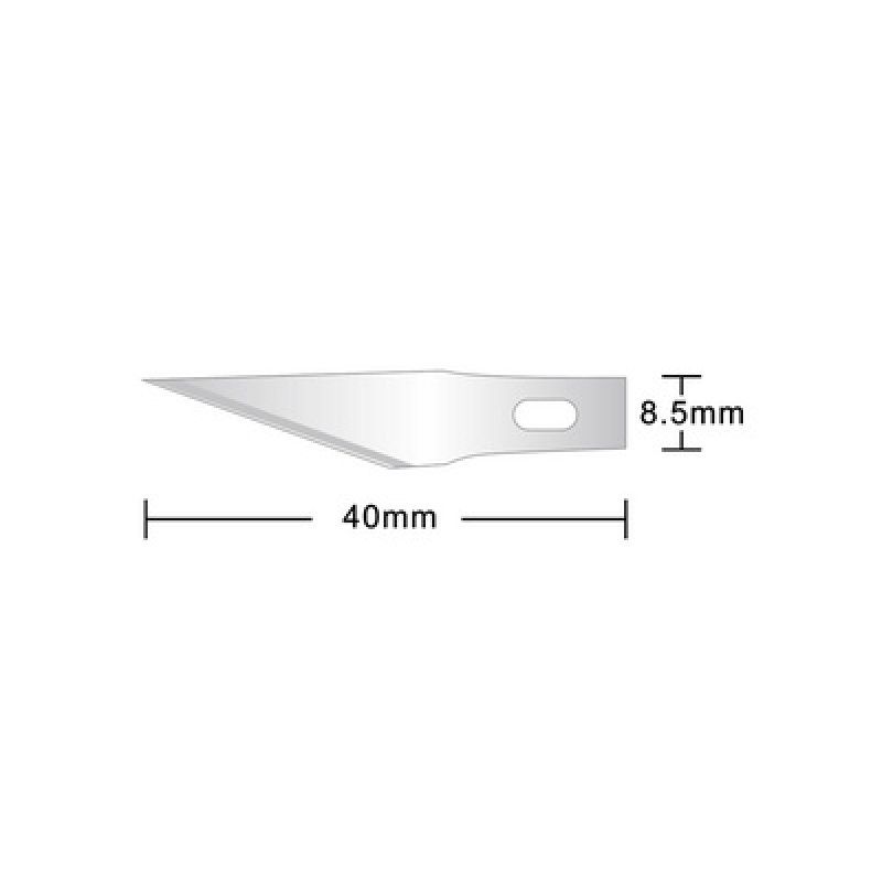 Hansa Lame de rechange pour scalpel, argent