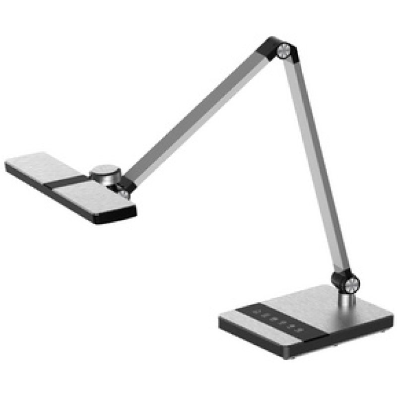 Hansa Lampe de bureau à LED Nimbus, pied, argent