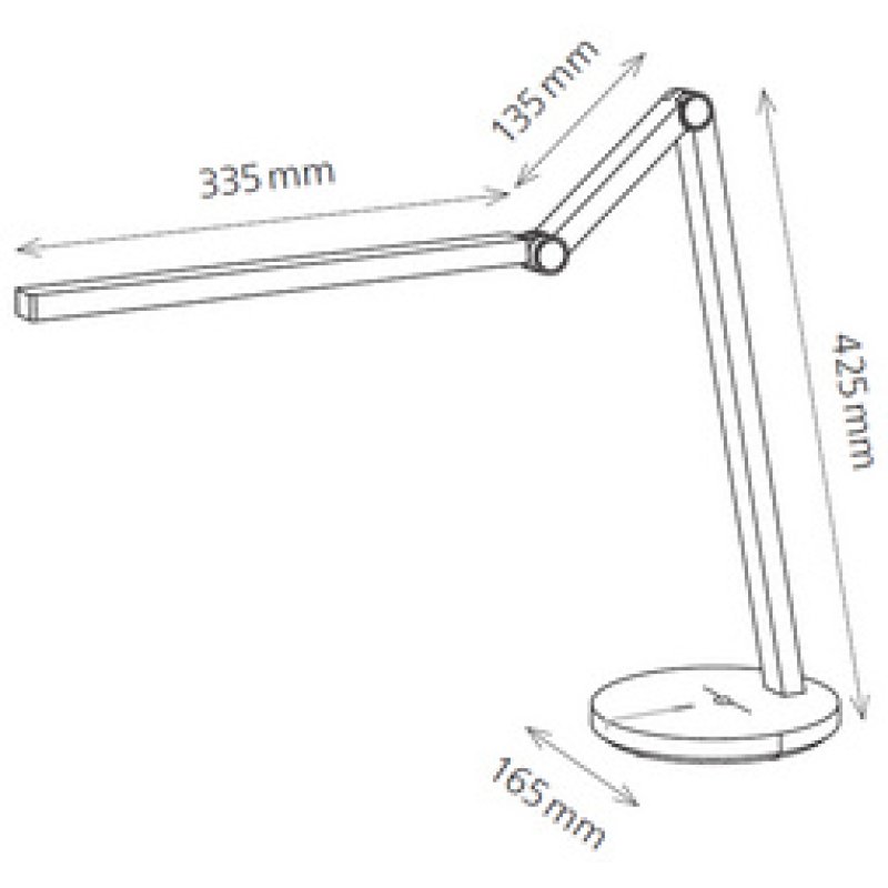 Hansa Lampe de bureau à LED Cascade, pied, blanc