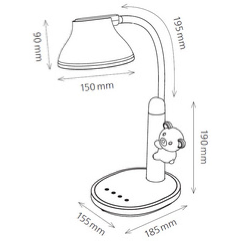 Hansa Lampe de bureau à LED Twinkel, pied, rose pâle