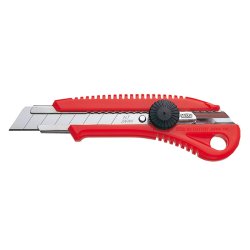 NT Cutter L-550P, boîtier en plastique, lame 18 mm, rouge