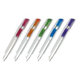 NT Cutter iA-300RP Bleu, Vert, Orange, Violet, Rouge, Transparent Couteau à lame universelle