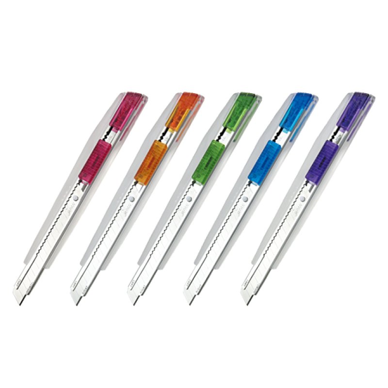 NT Cutter iA-300RP Bleu, Vert, Orange, Violet, Rouge, Transparent Couteau à lame universelle