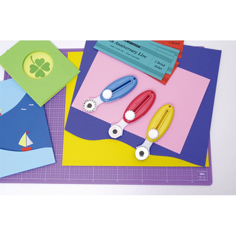 NT Cutter Cutter rotatif SK-2P, boîtier plastique, jaune