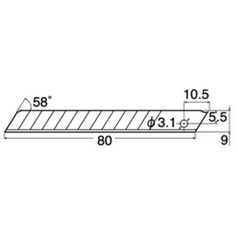 NT Cutter Lame de rechange BA-300, largeur: 9 mm, argent