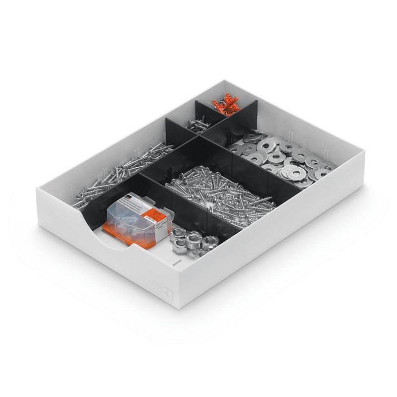 Styro 268-405.05 bac de rangement de bureau Polystyrène Noir, Blanc