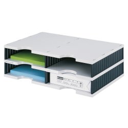 Styro styrodoc duo file storage box Polystyrol Black, Grey