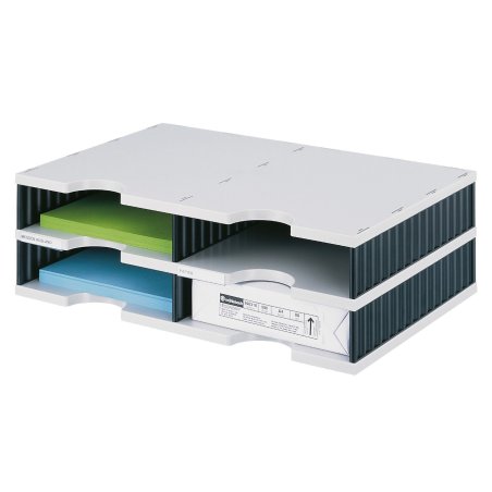 styro Module de base styrodoc duo 4 compartiments, noir/gris