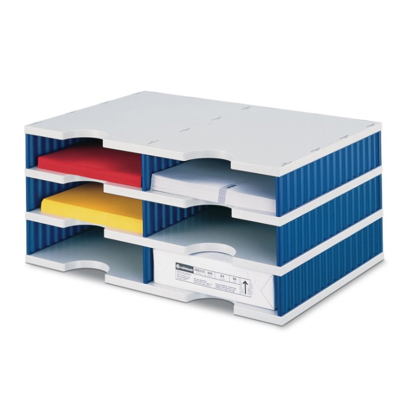 Styro styrodoc duo file storage box Polystyrol Blue, Grey