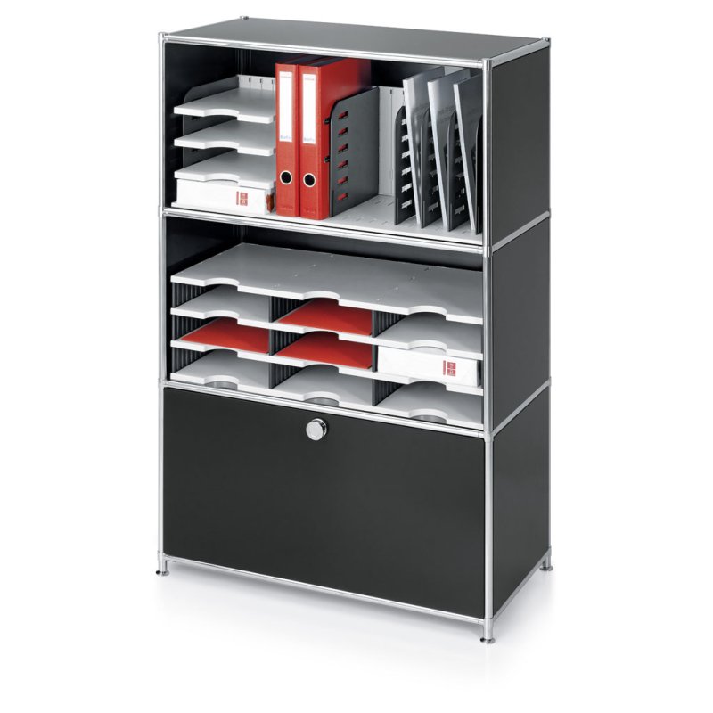 Styro Styrodoc trio file storage box Polystyrol Black, Grey