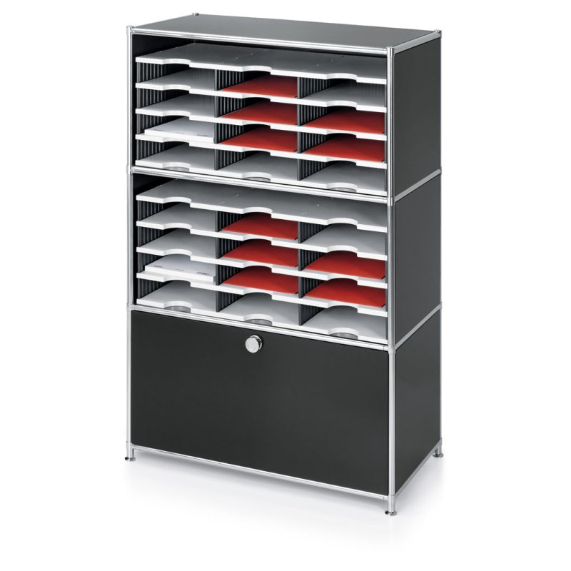 styro Module de base styrodoc trio 9 compartiments noir/gris