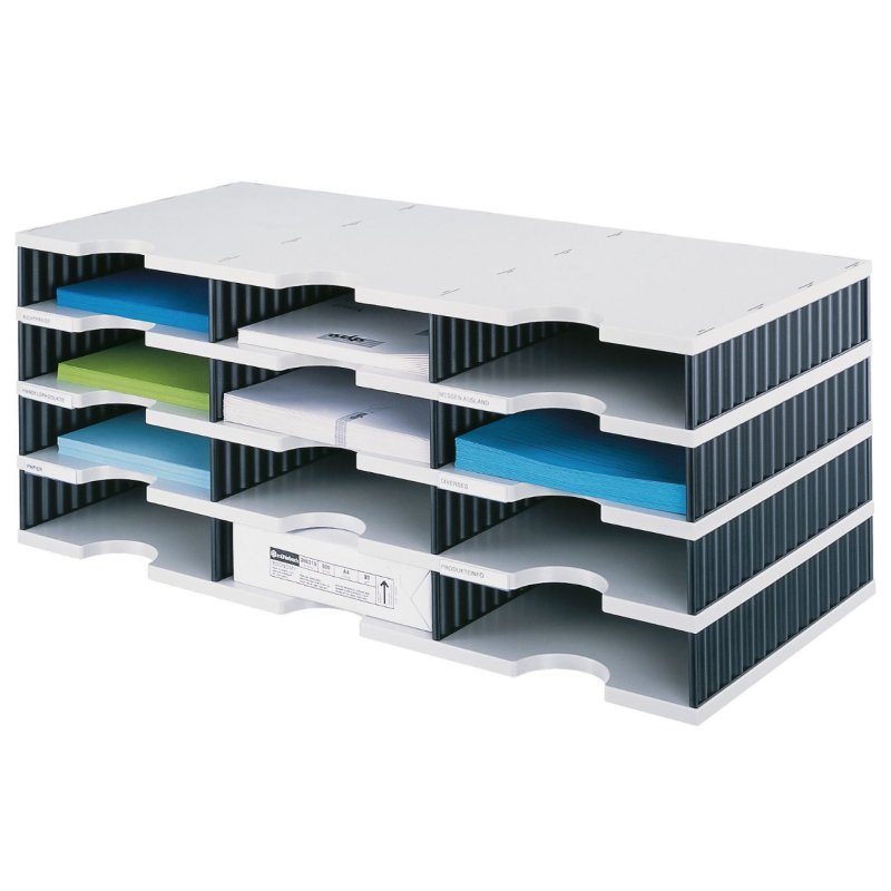 Styro styrodoc trio file storage box Polystyrol Blue, Grey